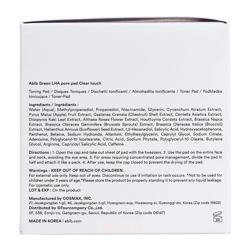 Abib Green LHA Pore Pad Clear Touch 210ml (60 pads) - Image 5