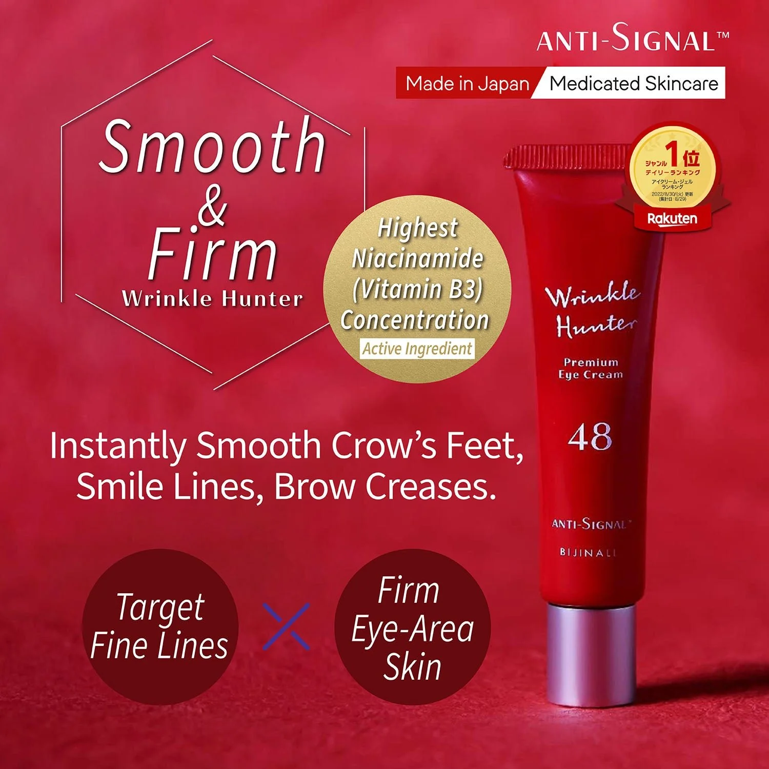 ANTI SIGNAL Wrinkle Hunter Premium Eye Cream 20g (Red) - Image 2