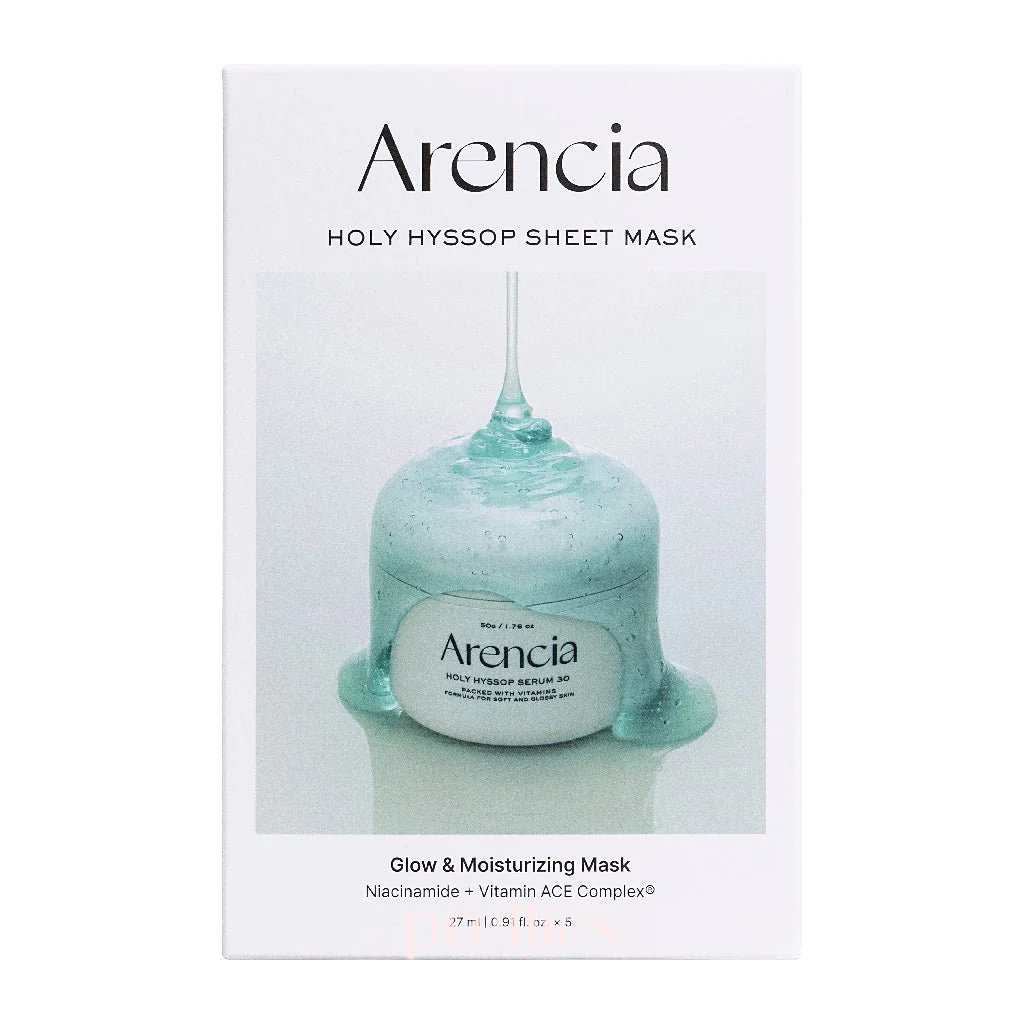 Arencia Holy Hyssop Glow Sheet Mask (5pcs/box) - Image 3