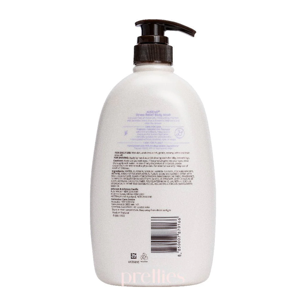 Aveeno Stress Relief Body Wash 1L (Lavender - Purple) - Image 2