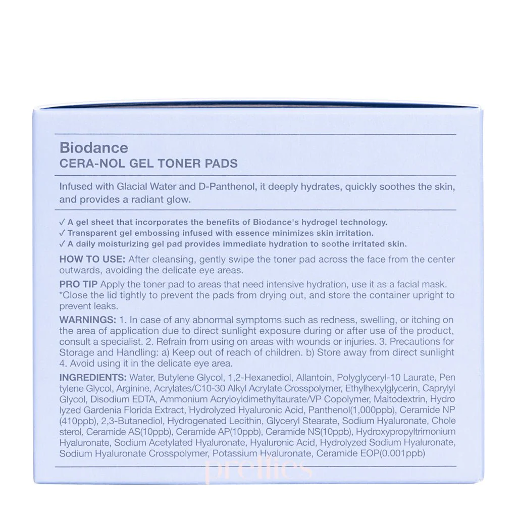BIODANCE Cera-nol Gel Toner Pads 60 Pads - Image 5