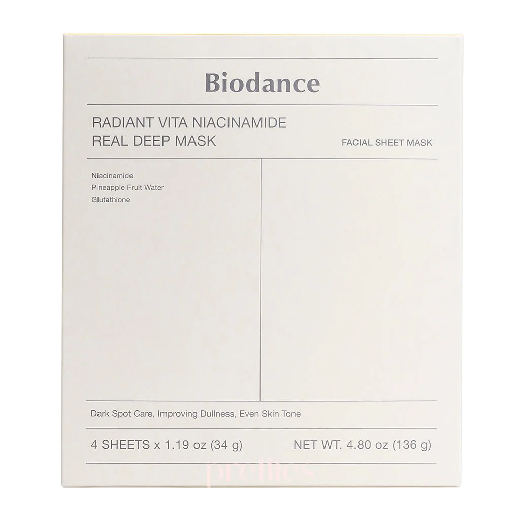 BIODANCE Radiant Vita Niacinamide Real Deep Mask (4pcs/box) - Image 4