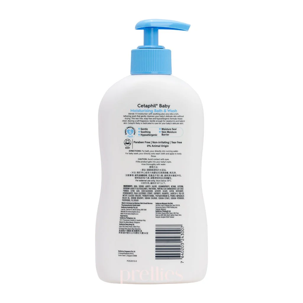 Cetaphil Baby Moisturising Bath and Wash 400ml - Image 2