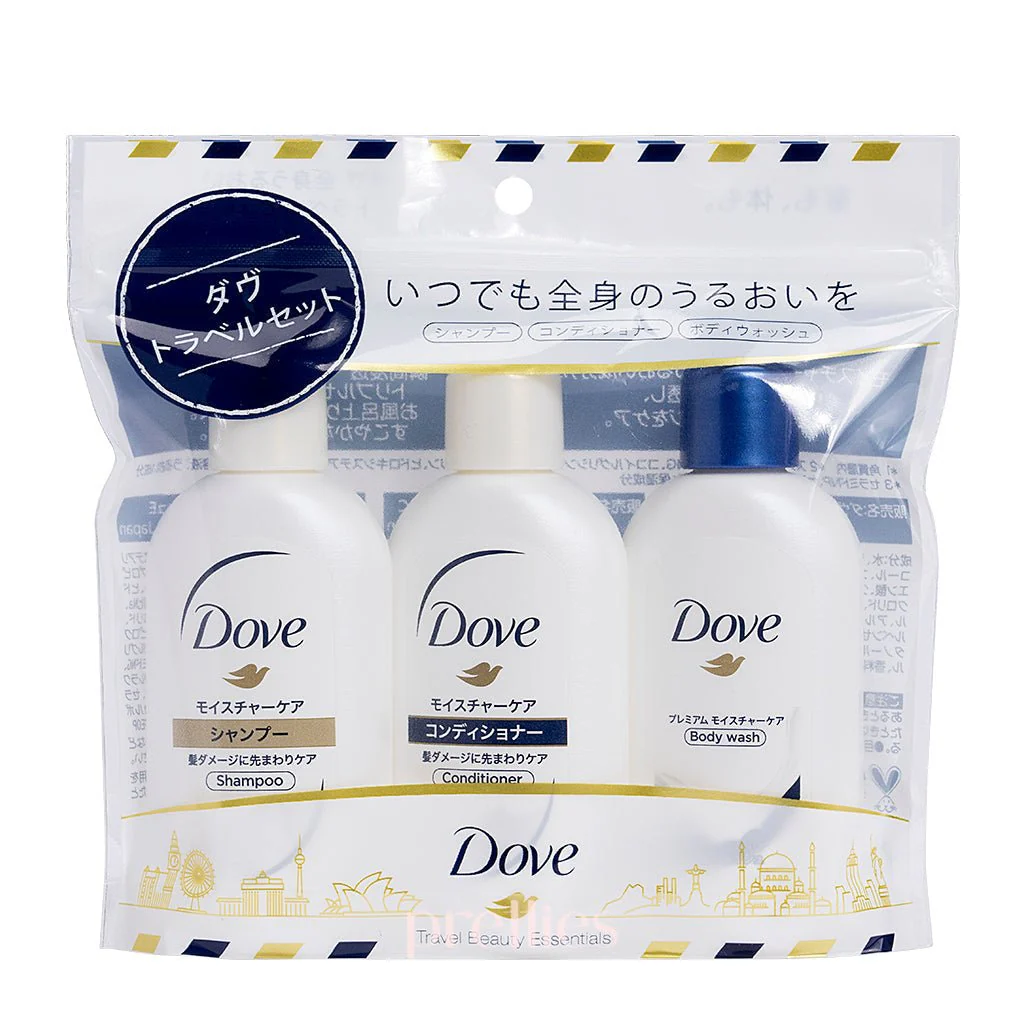 DOVE Travel Set (Shampoo + Conditioner + Body Wash)