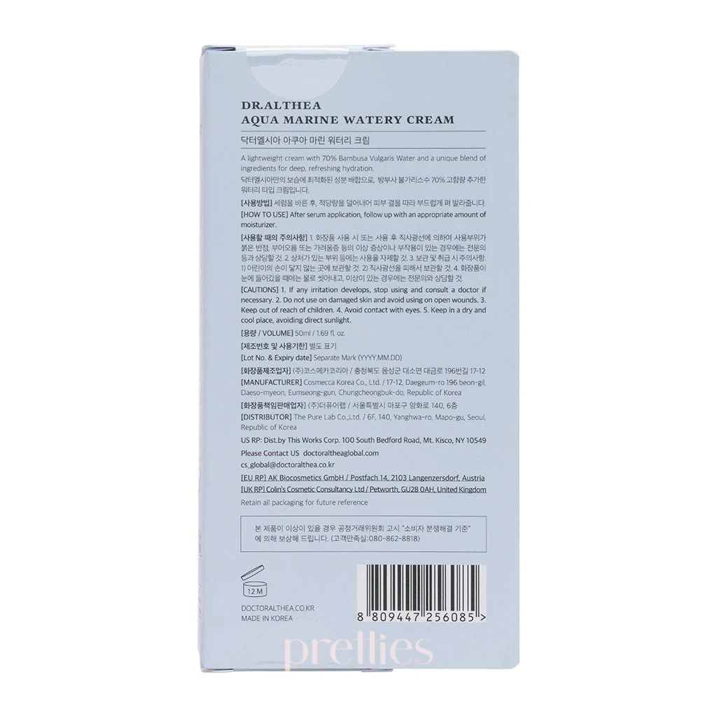 Dr.Althea Aqua Marine Watery Cream 50ml - Image 6