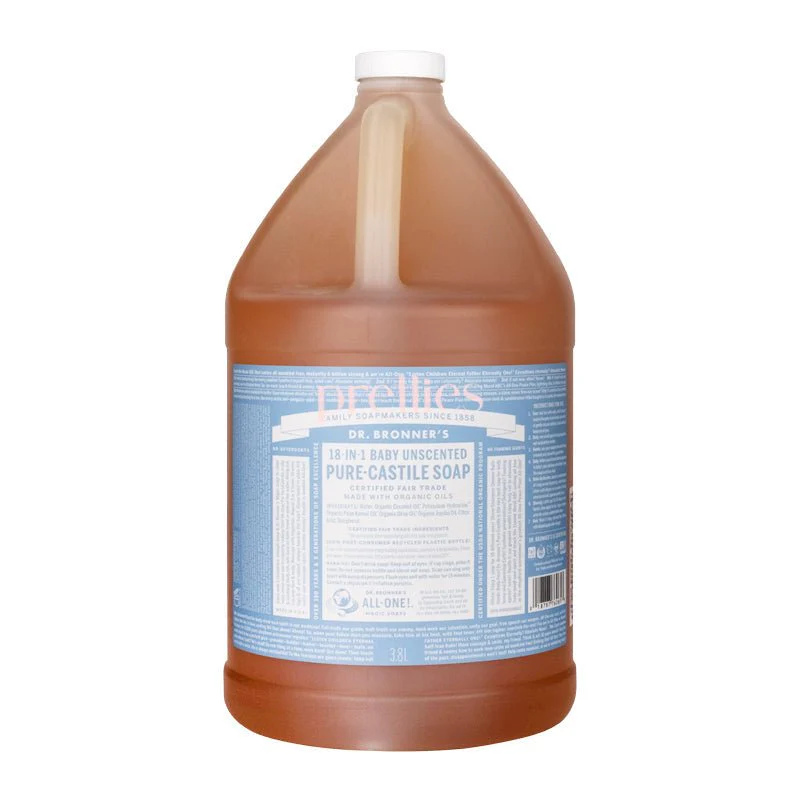 Dr.Bronner's 18-IN-1 Organic Baby Unscented Liquid Soap (1gal) 3.8L