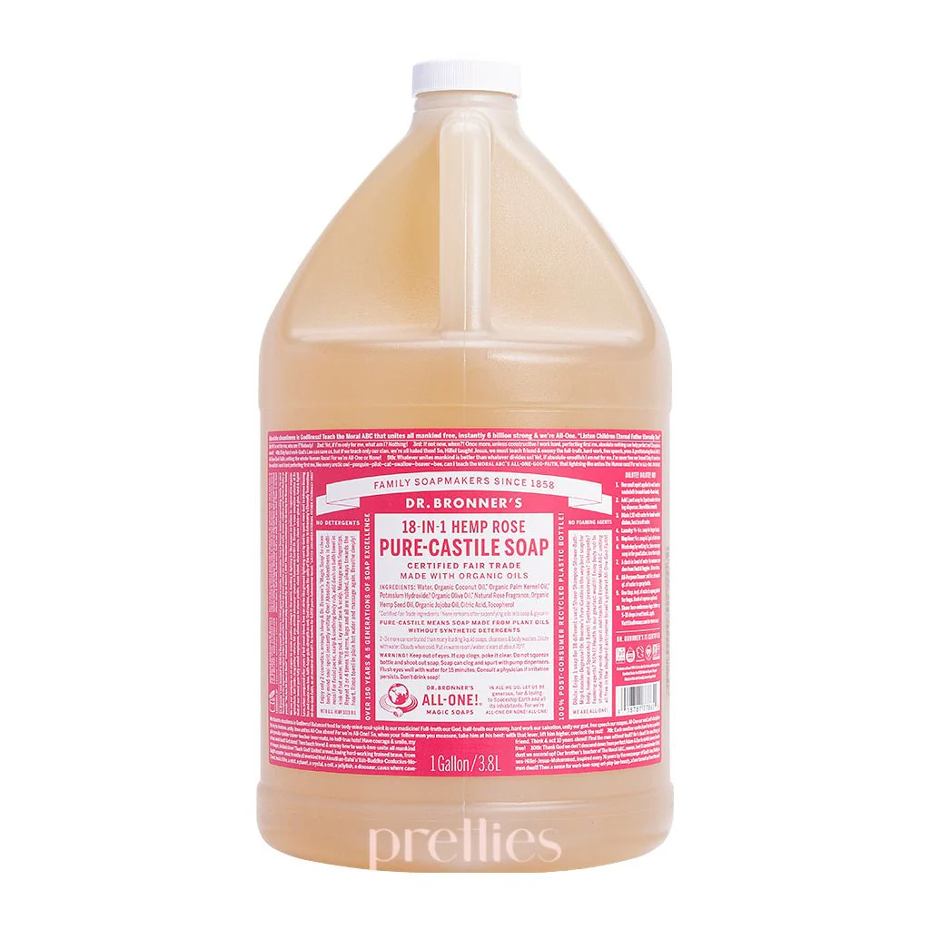Dr.Bronner's 18-IN-1 Organic Rose Liquid Soap (1gal) 3.8L