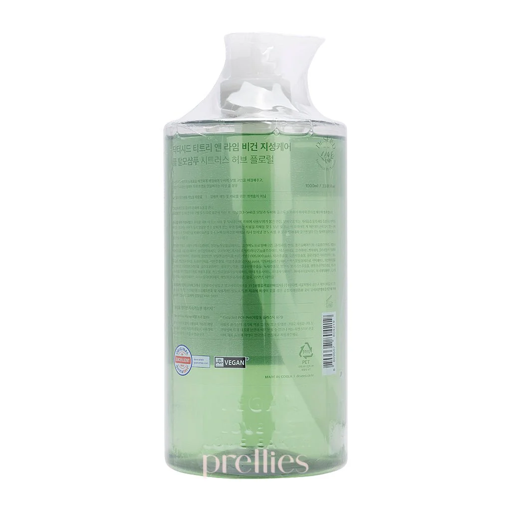 Dr.SEED Teatree And Lime Vegan No-sebum Cool Anti Hairloss Shampoo 1000ml - Image 5