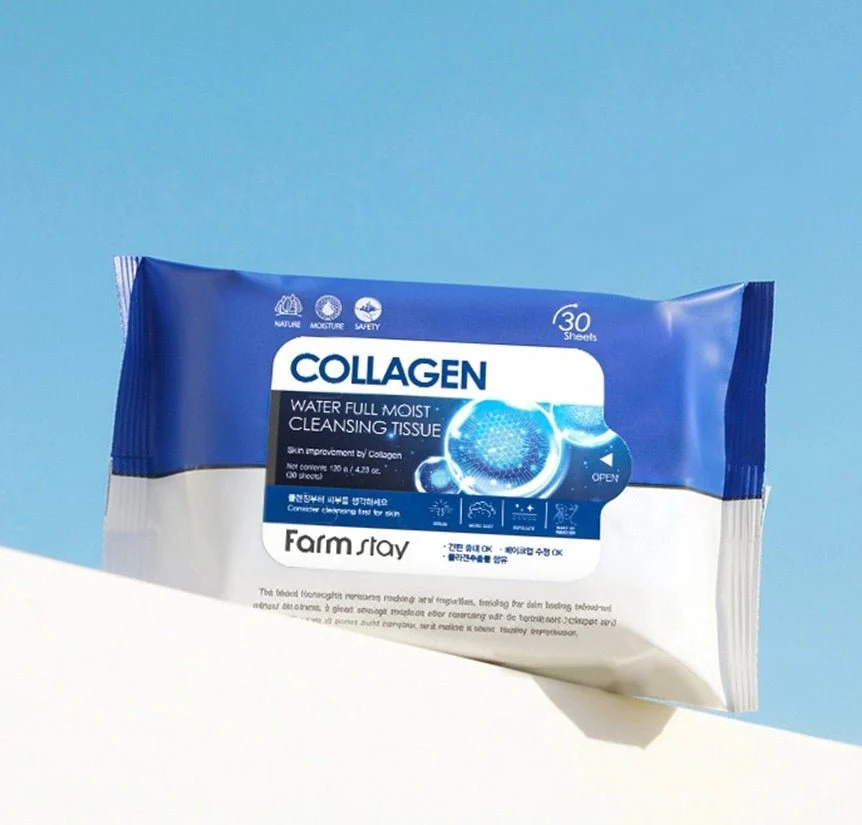 Farmstay Collagen Water Full Moist Cleansing Tissue 30pcs x2 - Image 3