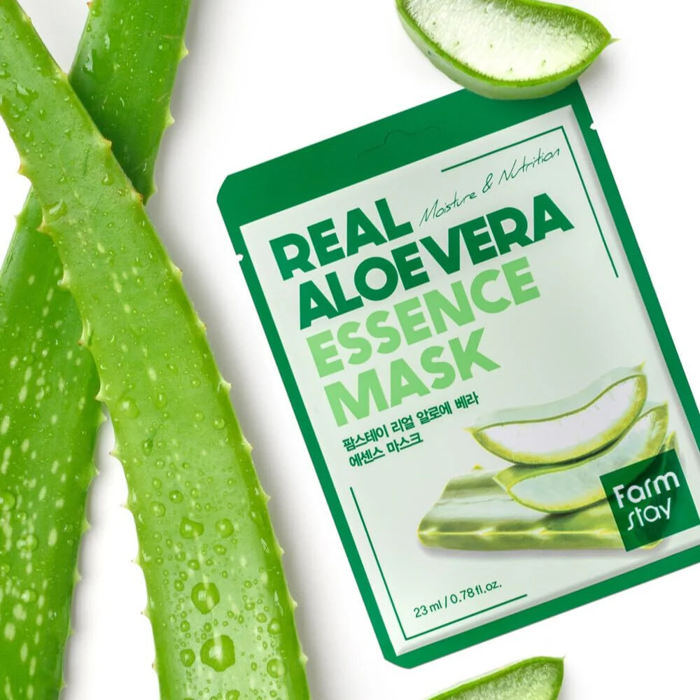 Farmstay Real Aloe Vera Essence Mask (1 Sheet x 10pcs) - Image 3