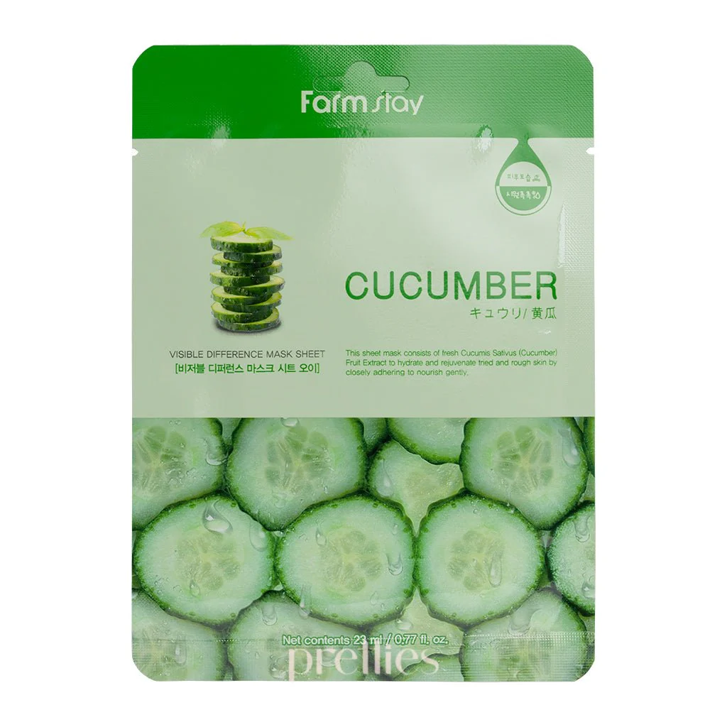Farmstay Visible Difference Cucumber Mask Sheet (1 Sheet x 10pcs) (032108) - Image 2
