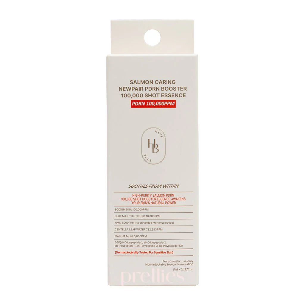 HEVEBLUE Salmon Caring Centella Newpair PDRN Booster 100,000 Shot Essence 5ml - Image 4