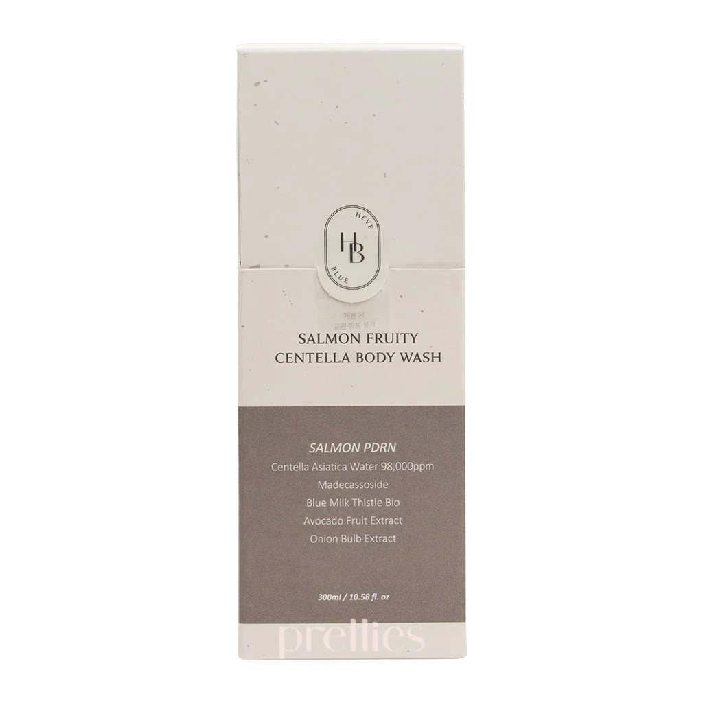 HEVEBLUE Salmon Fruity Centella Body Wash 300ml - Image 4