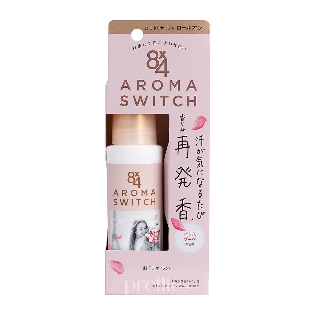 KAO 8x4 Aroma Switch Fragrant Deodorant Roll-On 65ml (Paris Bouquet - Pink)