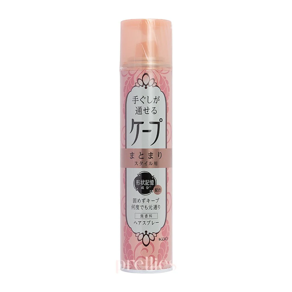 Kao Cape Natural Memory Styling Hair Spray (Smooth)(Unscented) 140g (Pink)