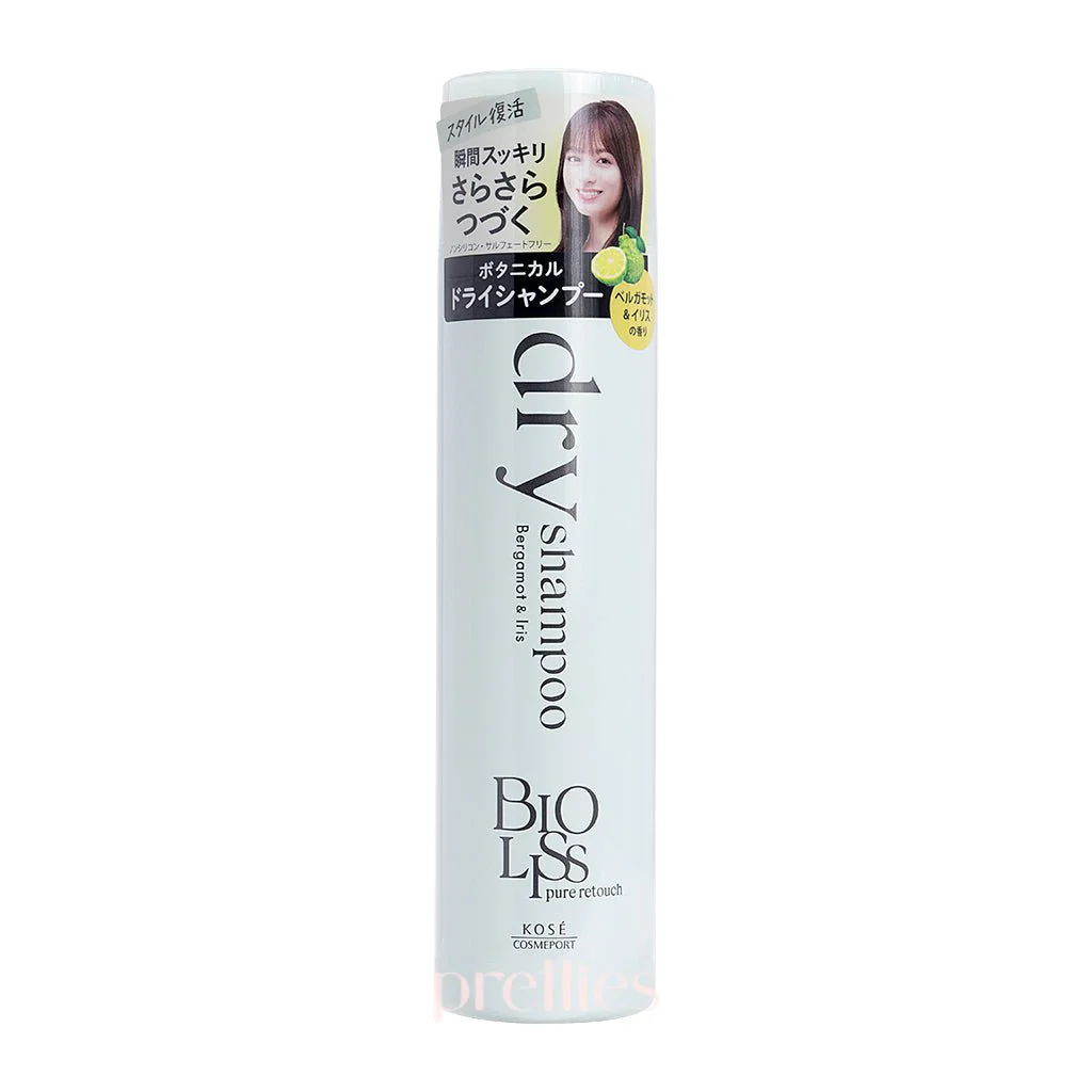 KOSE Bioliss Pure Retouch Dry Shampoo 95g (Bergamot & Iris Scent - Green)