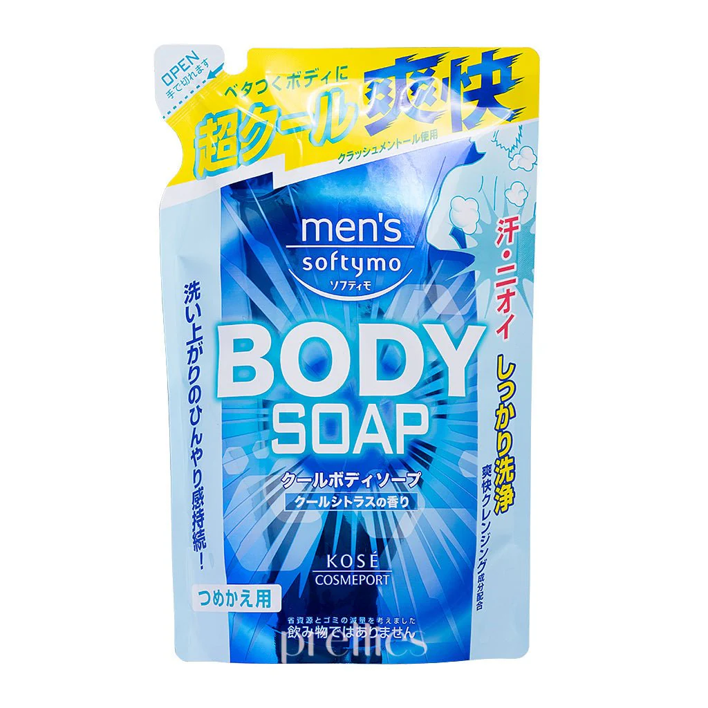KOSE softymo Men's Body Wash (Cool & Citrus) (Refill) 400ml