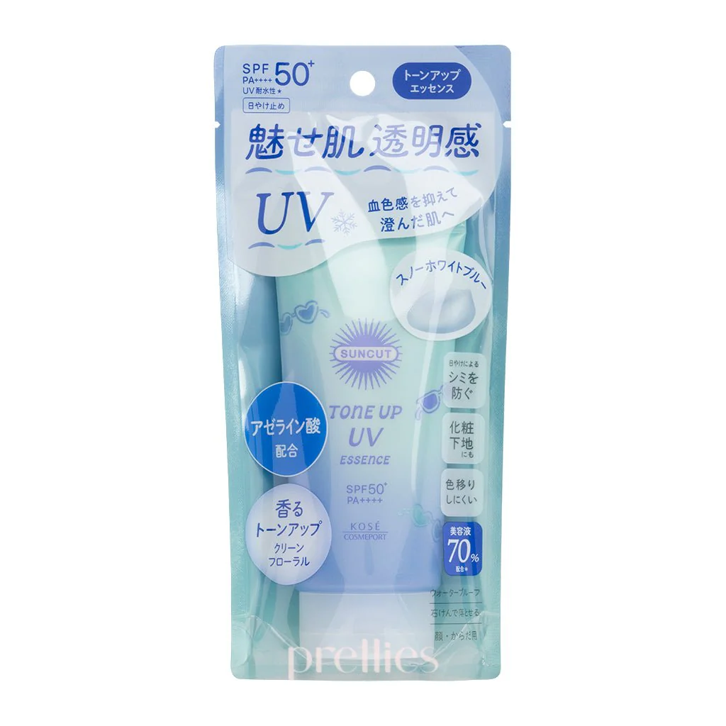 KOSE SUNCUT Light Up UV Essence SPF50+ PA++++ (Blue) 80g