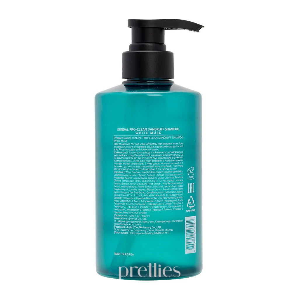 KUNDAL Dandruff Relief Shampoo 500ml - White Musk - Image 3