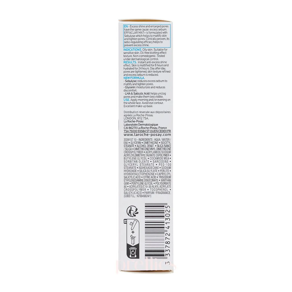 La Roche Posay Effaclar Mat Mattifying Moisturizer for Oily Skin 40ml - Image 3