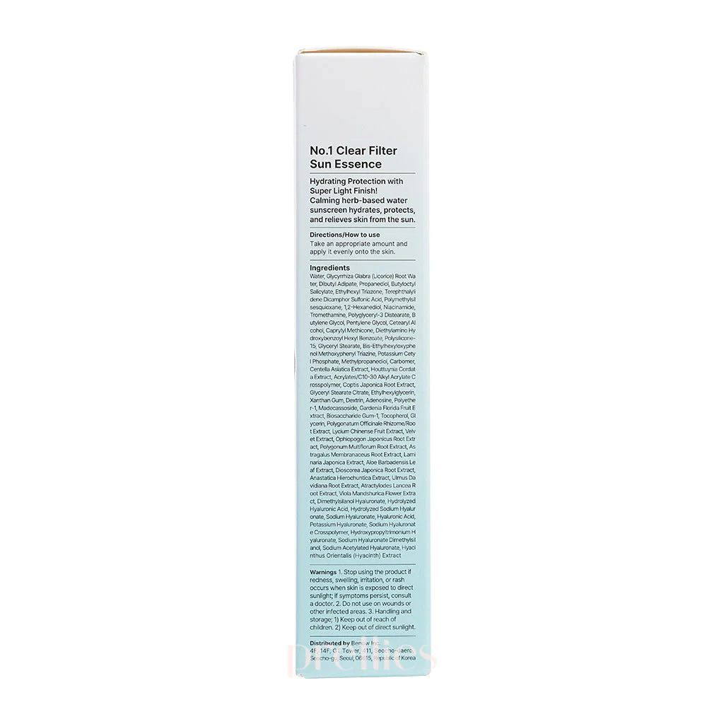 numbuzin No.1 Clear Filter Sun Essence SPF50+ PA++++ 50ml - Image 5