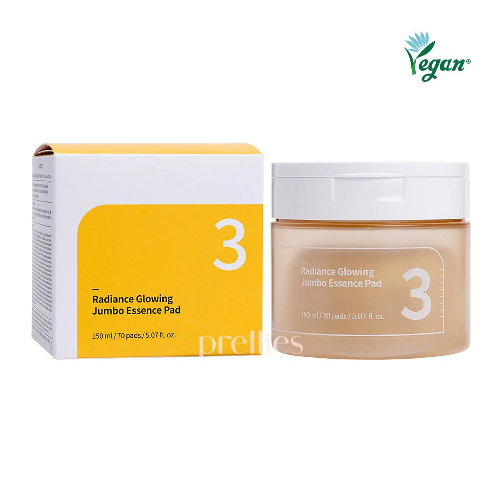 Numbuzin No.3 Radiance Glowing Jumbo Essence Pad (70pcs/box)