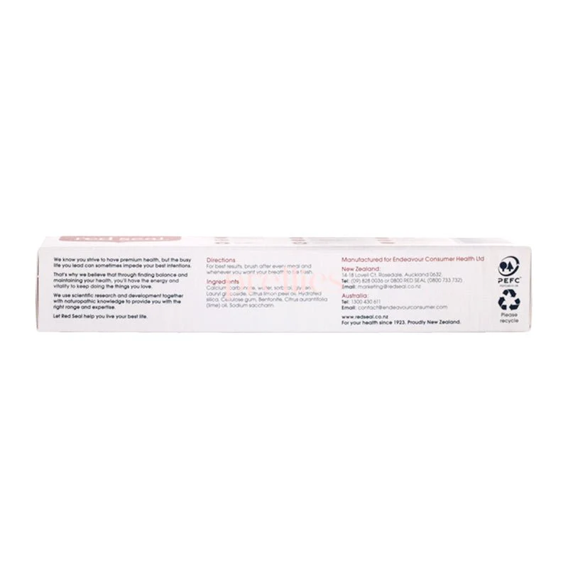 Red Seal Natural SLS free Toothpaste (Lemon) 100g (002376) - Image 3