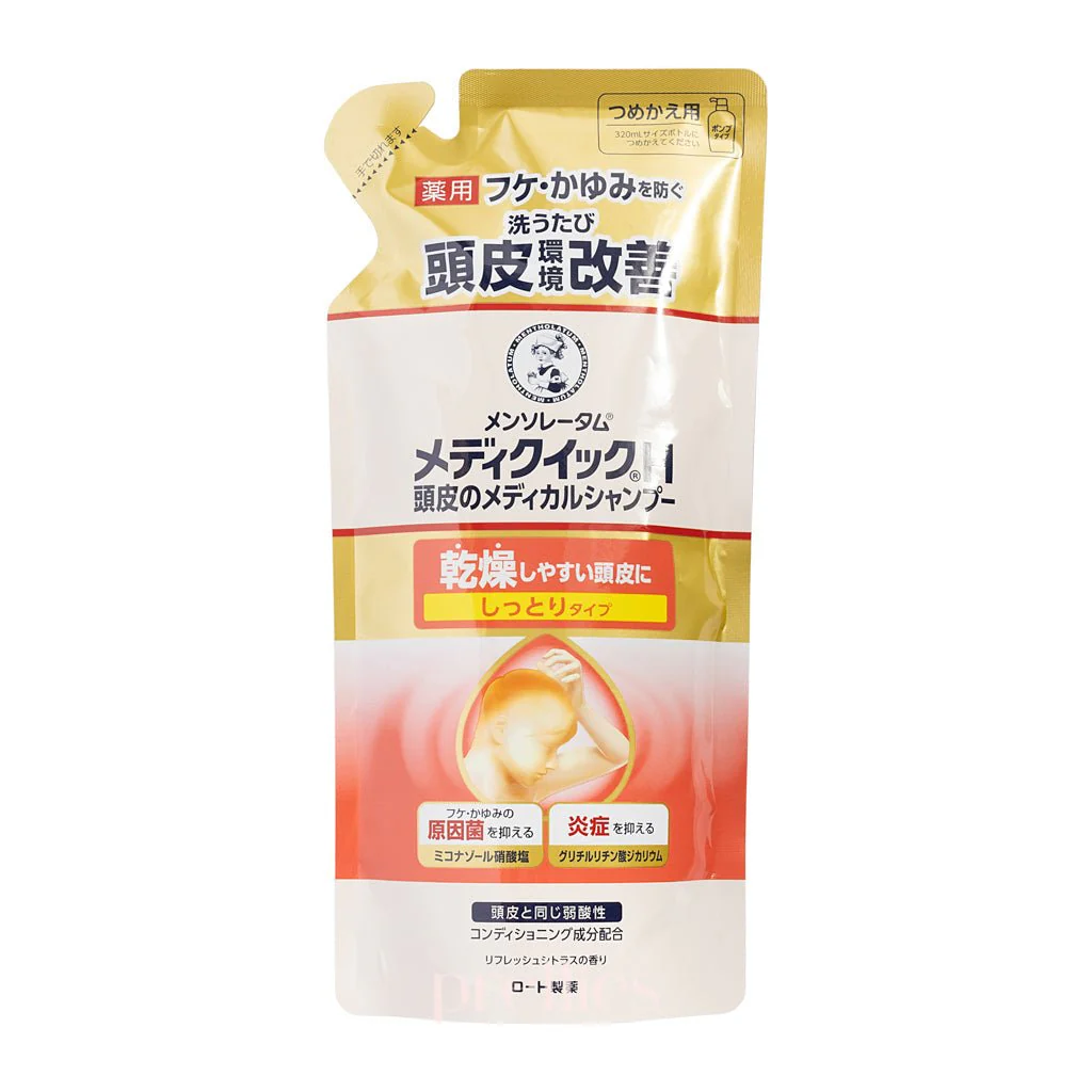 ROHTO Mentholatum Medi Quick H Moisturizing Medical Shampoo (Refill) 280ml