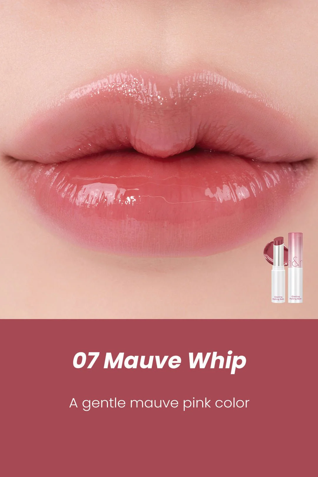 rom&nd Glasting Melting Balm (07 Mauve Whip) 3.5g - Image 2