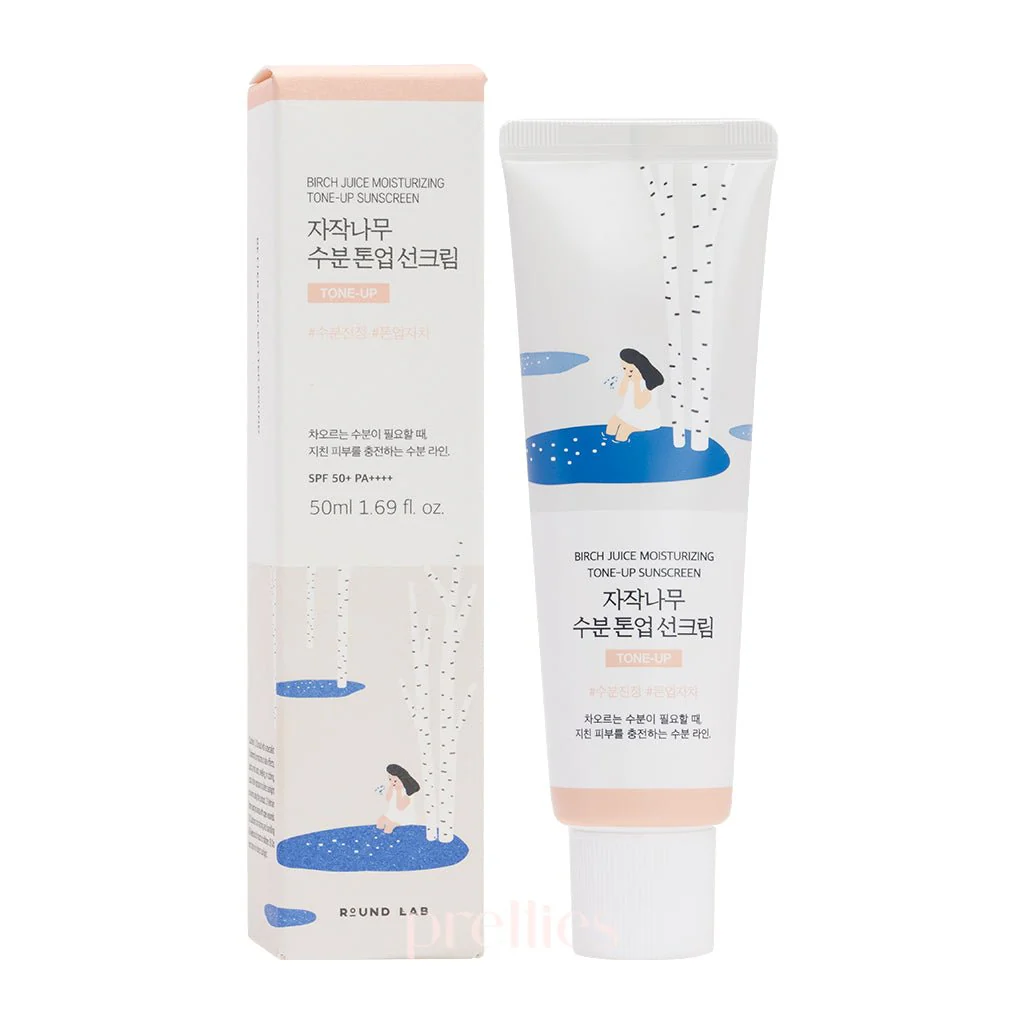 ROUND LAB Birch Juice Moisturizing Tone-Up Sunscreen SPF50+PA++++ 50ml (Pink)