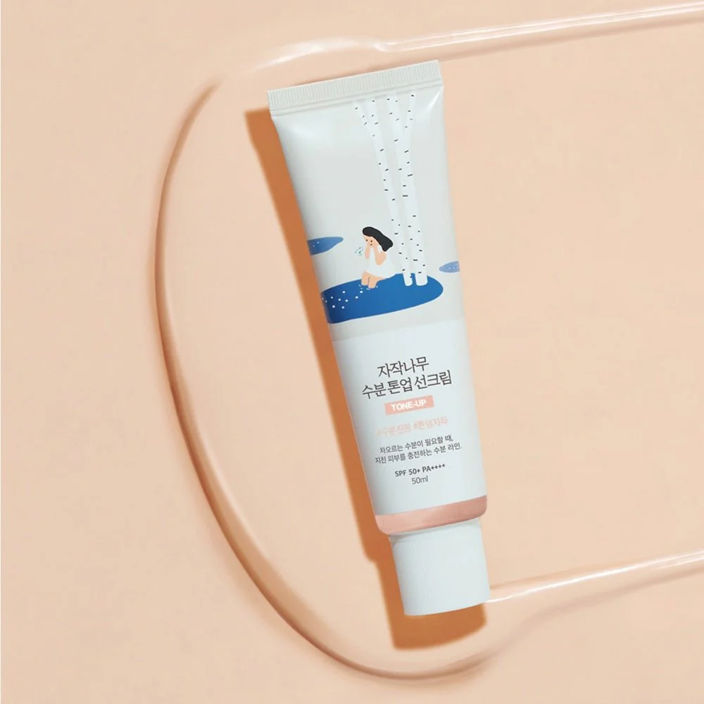 ROUND LAB Birch Juice Moisturizing Tone-Up Sunscreen SPF50+PA++++ 50ml (Pink) - Image 2