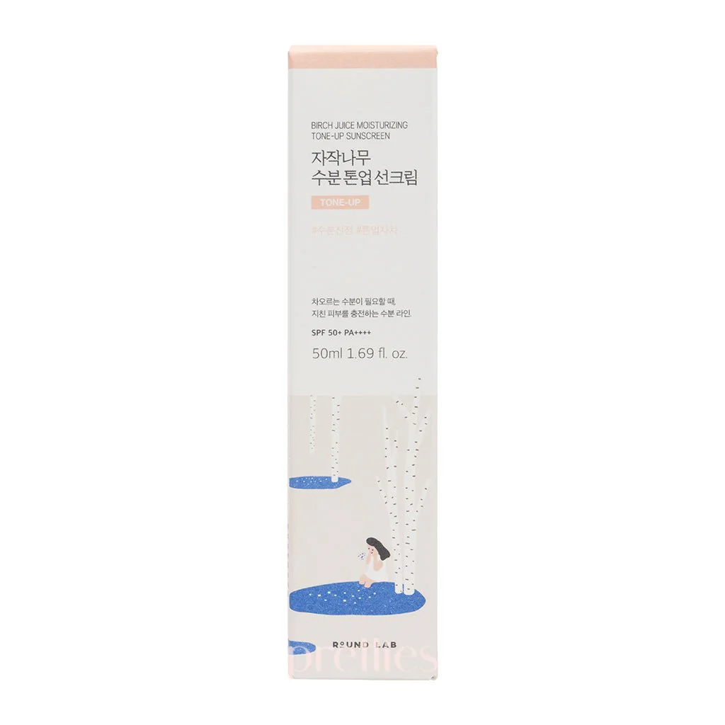 ROUND LAB Birch Juice Moisturizing Tone-Up Sunscreen SPF50+PA++++ 50ml (Pink) - Image 5