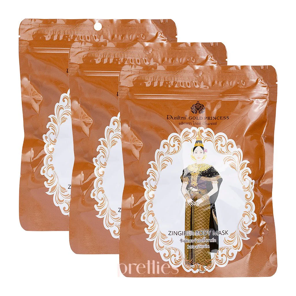 Royal Gold Princess Zingiber Body Mask (5pcs/pack) x3