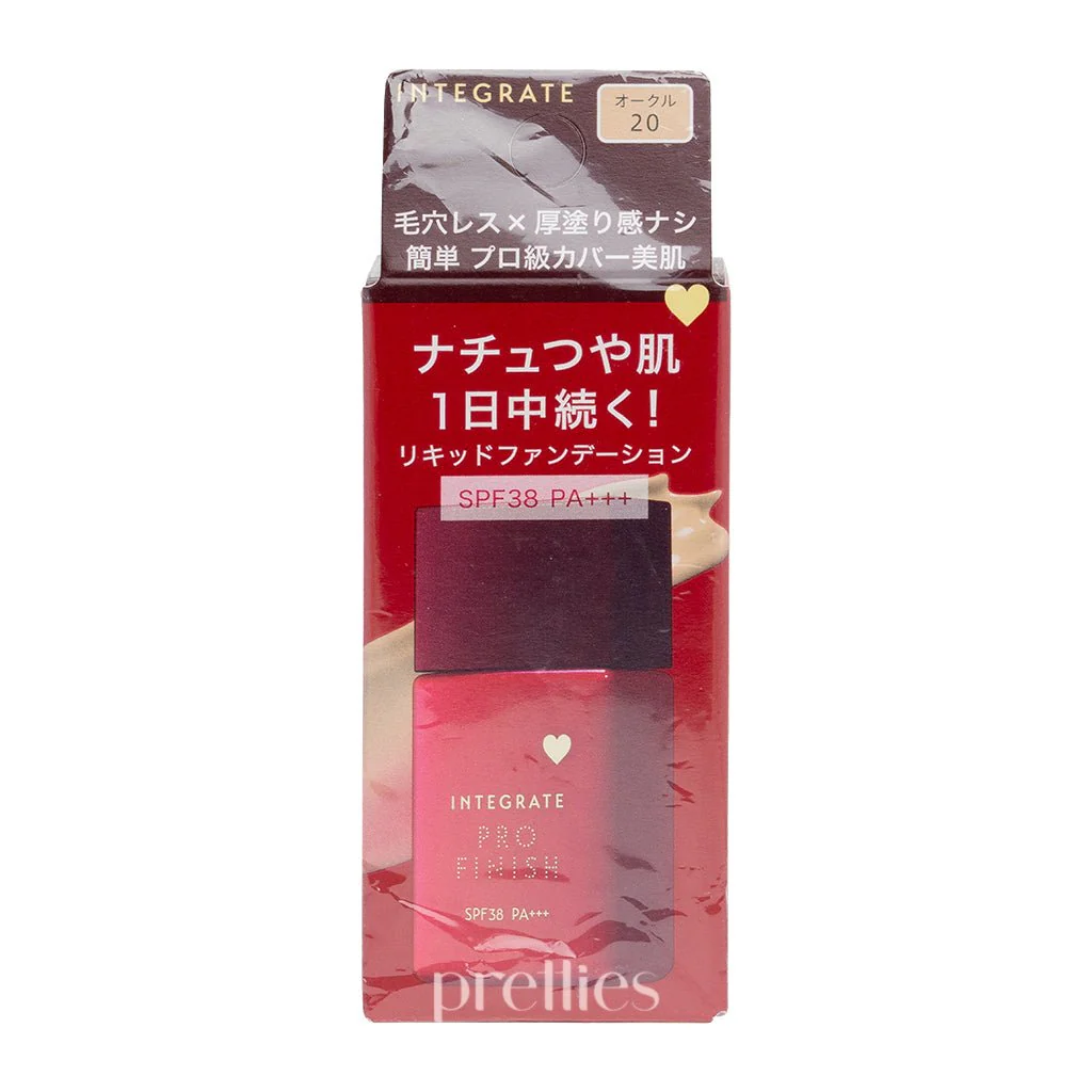 Shiseido INTEGRATE Pro Finish Finish Liquid Foundation SPF38 PA+++(Ocher 20 - Natural Beige) 30ml - Image 2