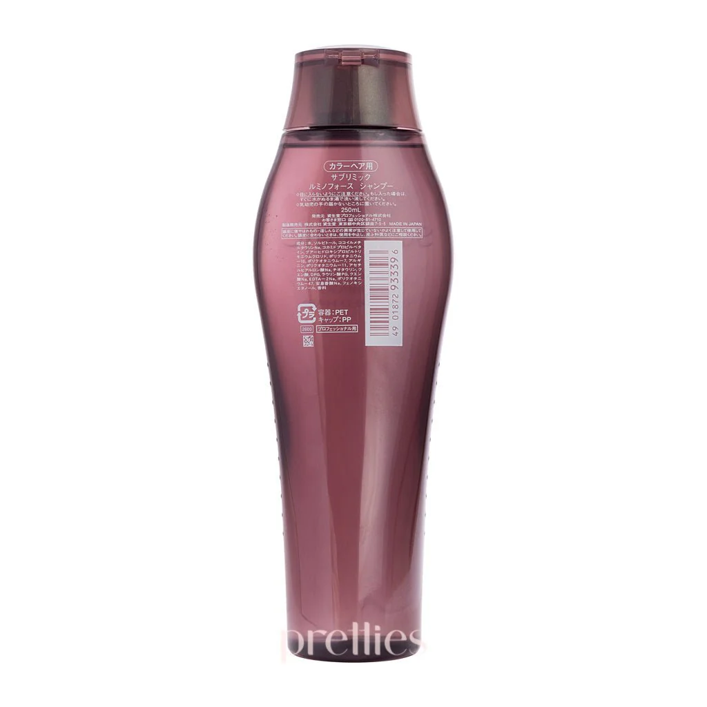 Shiseido SUBLIMIC Luminoforce Shampoo (Colored Hair - Purple) 250ml (933396) - Image 2