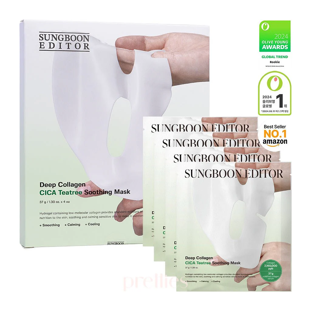 Sungboon Editor Deep Collagen Cica Teatree Soothing Mask (37g x4pcs/ box)