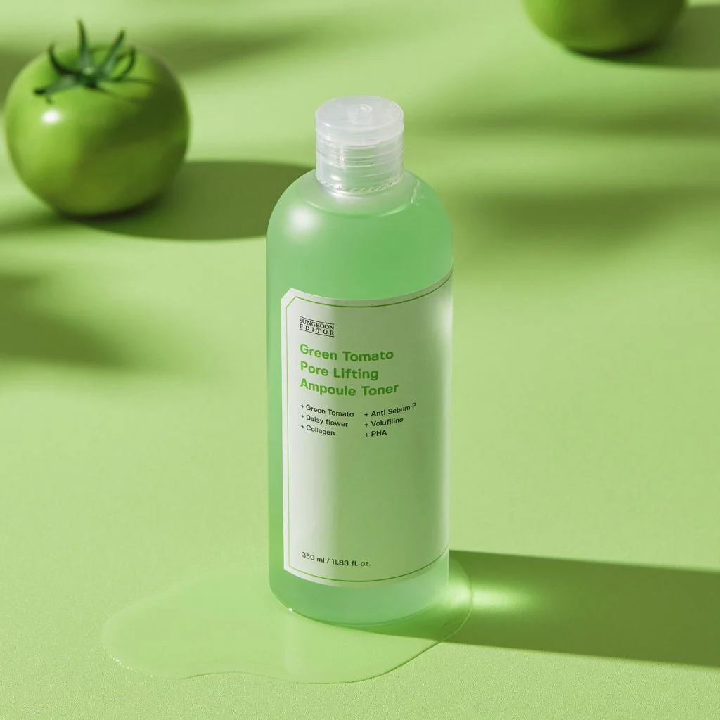 Sungboon Editor Green Tomato Pore Lifting Ampoule Toner 350ml - Image 2