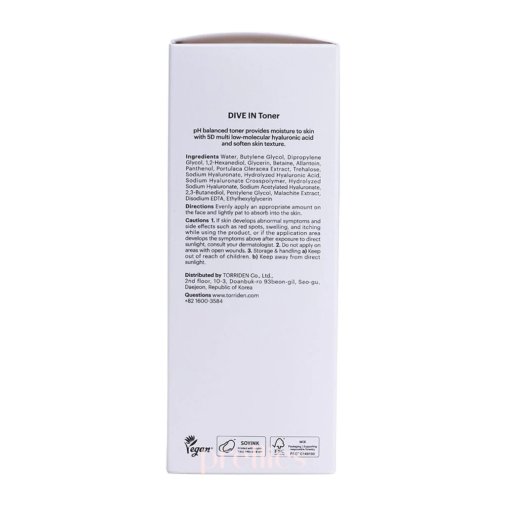 Torriden Dive In Low Molecular Hyaluronic Acid Toner 300ml - Image 5