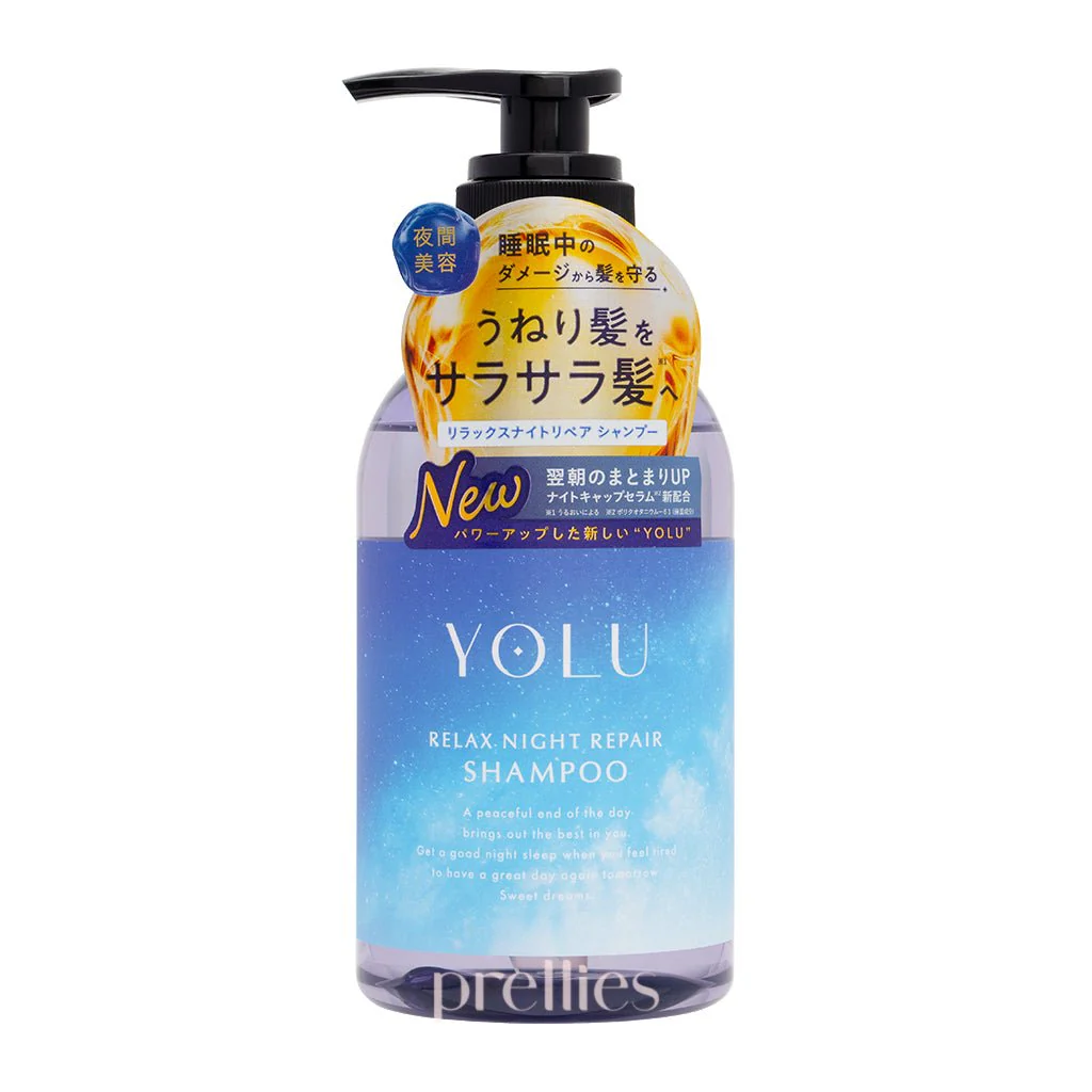 YOLU Relax Night Repair Shampoo - Pear Geranium Scent (For Uneven Curl Hair) 440ml (687817)